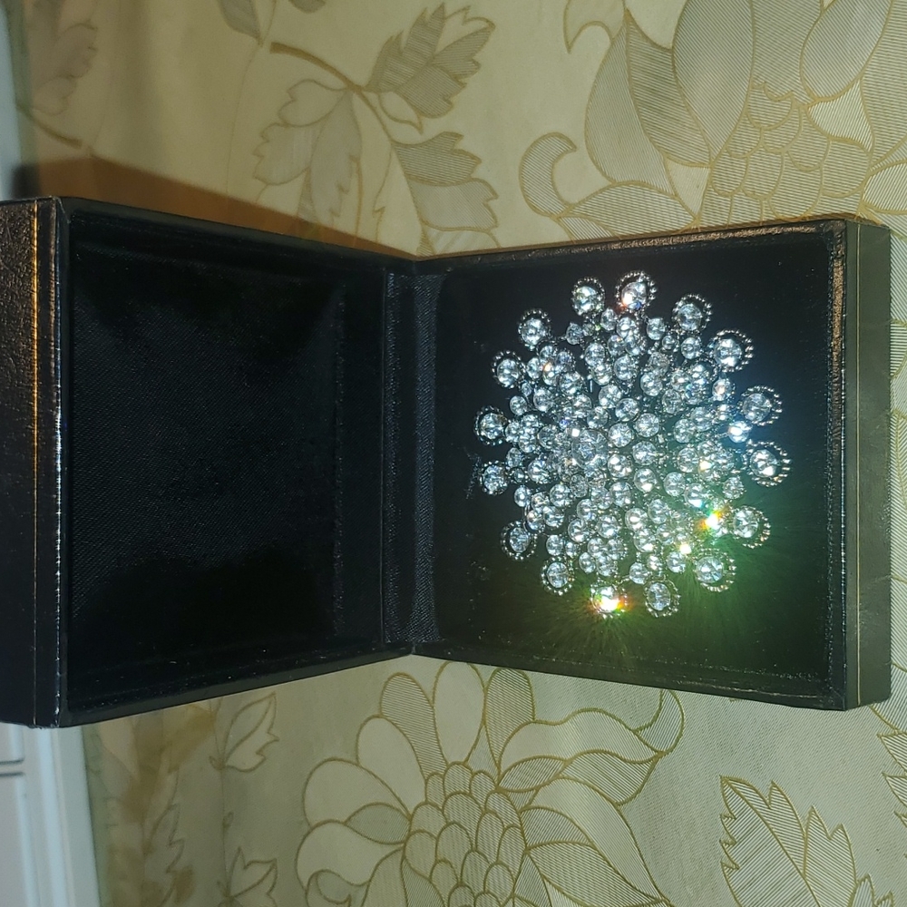 Brand new brooche with stones comes with box